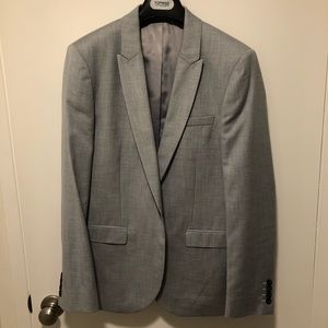 Topman slim fit suit (light gray)